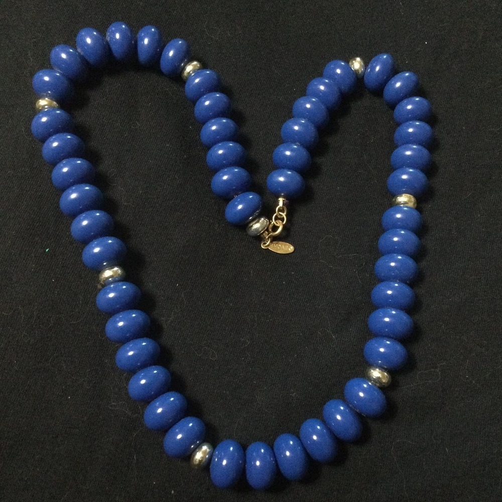 Evoke Blue Beaded Necklace